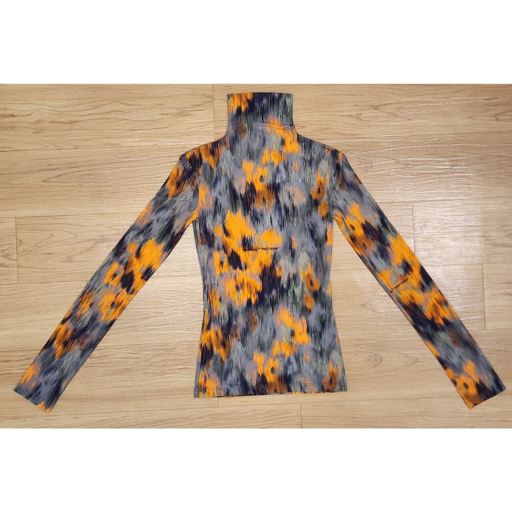 Off-White Second Skin Chine Turtleneck Top Shirt Virgil Abloh L/S Blouse READ